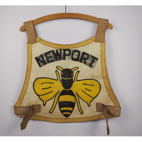 156 - A Newport Bees speedway race vest 1970 labelled Sandor Levai