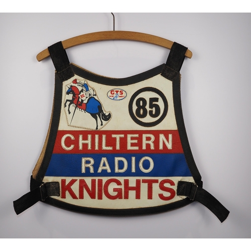 162 - A Chiltern Knights speedway race vest 1985 labelled Ashley Pullen