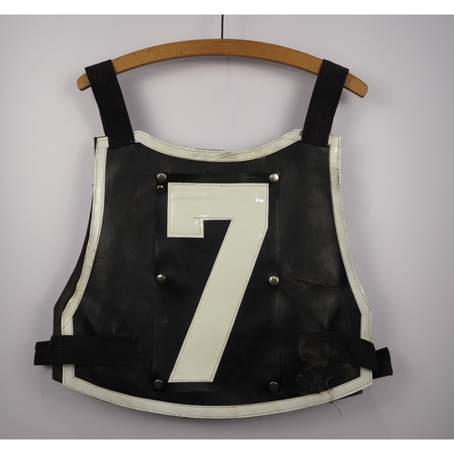 163 - A Newcastle Diamonds speedway race vest 1994 believed to have been worn by Max Schofield