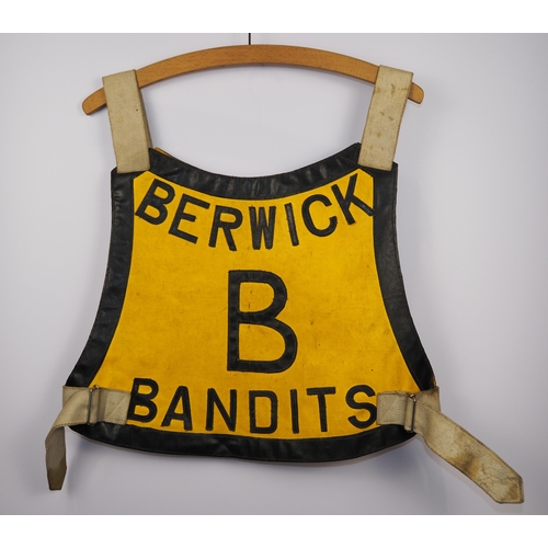 164 - A Berwick Bandits speedway race vest 1968 believed to be worn by Roy Williams