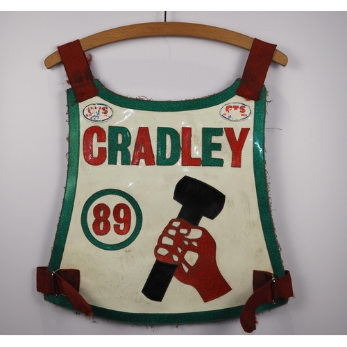 166 - A Cradley Heathens speedway race vest 1989 labelled Eric Gundersen