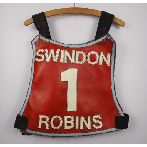 169 - A Swindon Robins speedway race vest 1991 labelled Andrew Silver