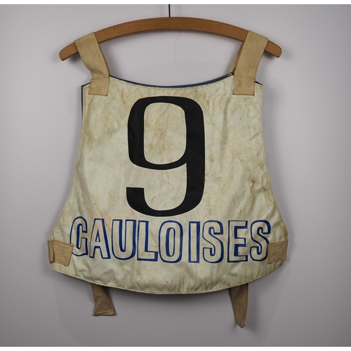 178 - An Eastbourne Eagles speedway race vest 1975 believed to have been worn by Paul Gachet