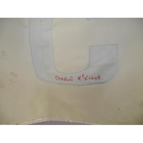 195 - A team Scotland speedway race vest 1981 labelled Charlie McKinna