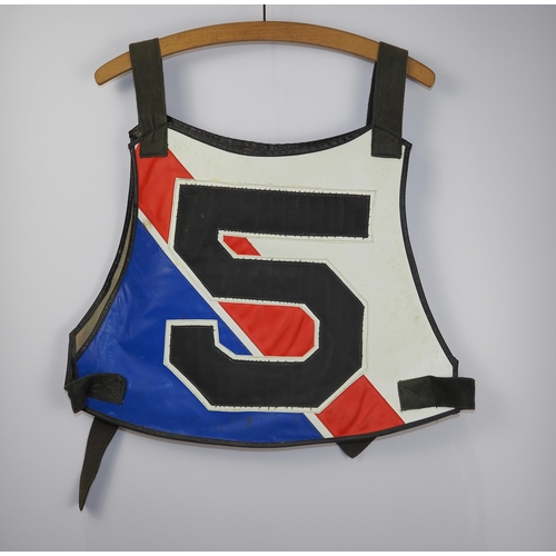 196 - A Milton Keynes Knights speedway race vest 1983 believed to have been worn by Mel Taylor