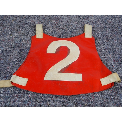 213 - Australian speedway race vest labelled J Boulger