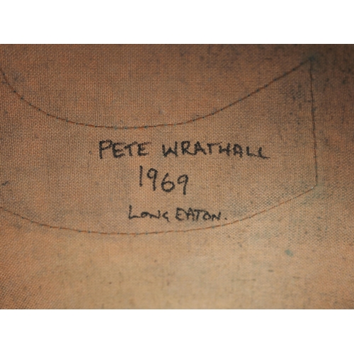 224 - A Long Eaton speedway race vest labelled Pete Wrathall 1969