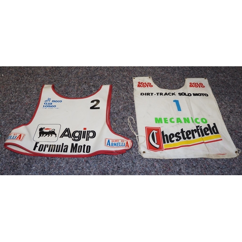 259 - A Formula Moto speedway race vest and a Dirt Track Solo Moto speedway race vest