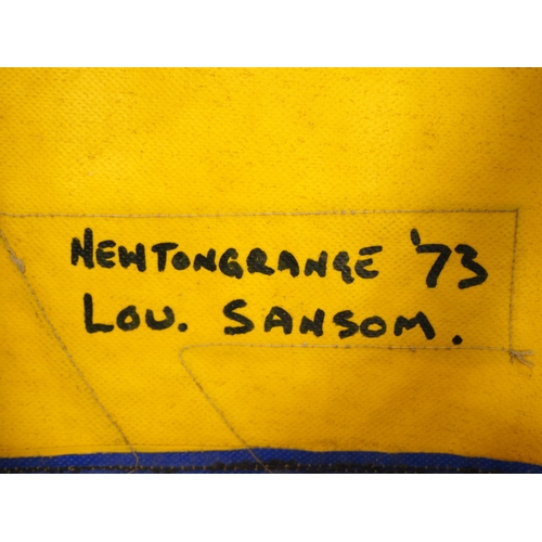 36 - An Edinburgh Monarchs speedway race vest labelled Lou Sansom
