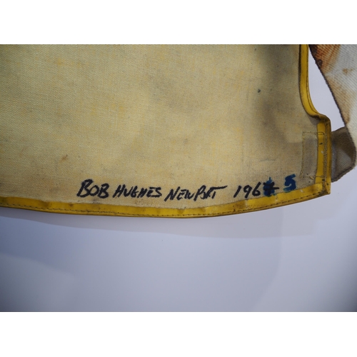 80 - A Newport Wasps speedway race vest labelled Bob Hughes 1965