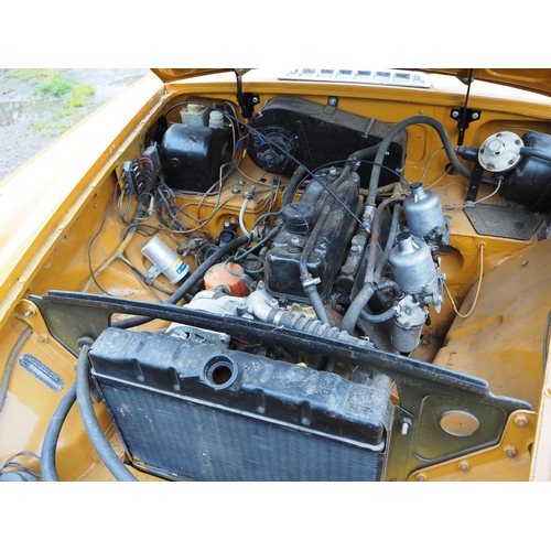 174 - MG BGT car. 1973. 1798cc. Petrol.
Running when stored. Unfinished restoration project. Fully welded ... 