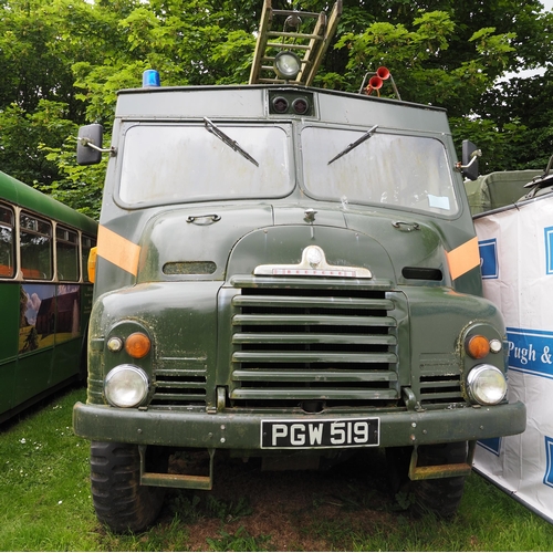 190 - Bedford fire engine. 1956. Petrol. 
Runs and drives. Fully kitted body to include pump, hoses, ladde... 