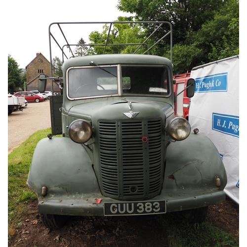 193 - Austin 1½ Military truck. 1939. 2000cc. Petrol
Running when stored. Fitted with 10' bed. Showing 77,... 