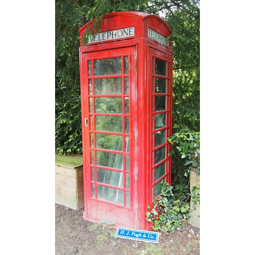 15 - Red cast iron telephone box
