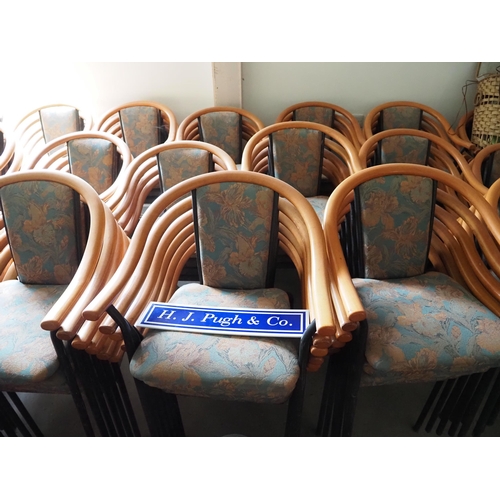 31 - Upholstered arm chairs. Approx 130