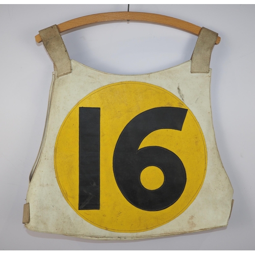 323 - A Team Australia speedway race vest labelled Phil Crump 1975