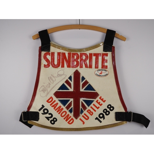 325 - A Team Great Britain Diamond Jubilee speedway race vest signed Simon Wigg