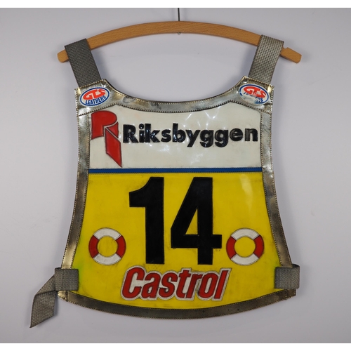 326 - A Team Germany World Final speedway race vest  labelled Gerd Riss 1991