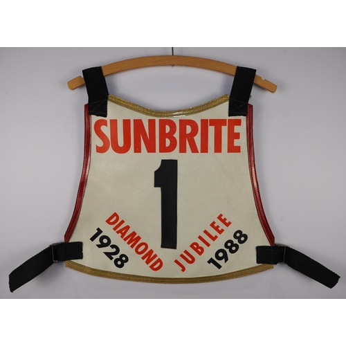 328 - A Team Sweden Diamond Jubilee speedway race vest labelled Per Jonsson