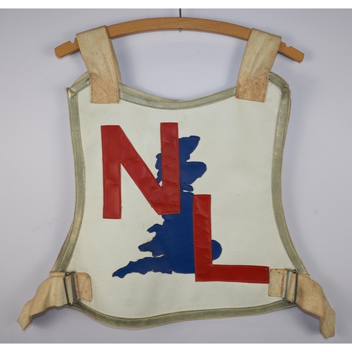 329 - A National League Select speedway race vest labelled Steve Lawson 1982