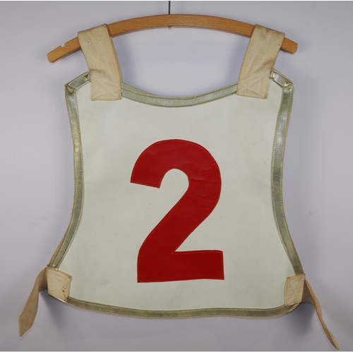 329 - A National League Select speedway race vest labelled Steve Lawson 1982