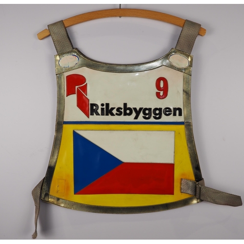 330 - A Team Czechoslovakia speedway race vest labelled Roman Matousek 1991