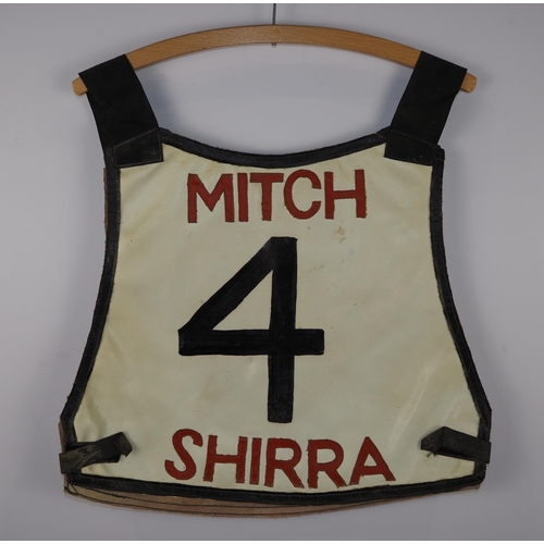 331 - A Team New Zealand Australasian Final 1980 speedway race vest signed Mitch Shirra