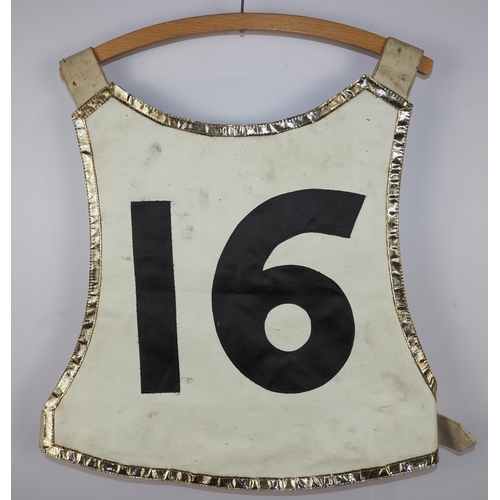 333 - A Team New Zealand World Final speedway race vest labelled Barry Briggs