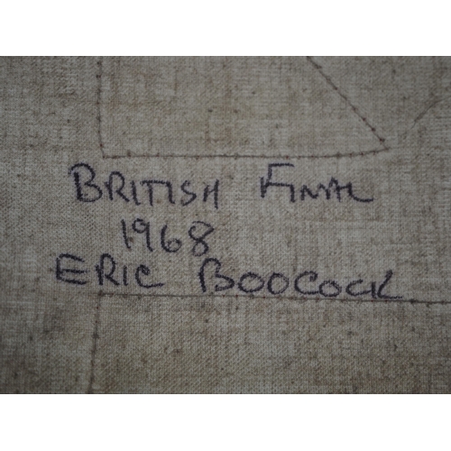 A British Final 1968 speedway race vest labelled Eric Boocock