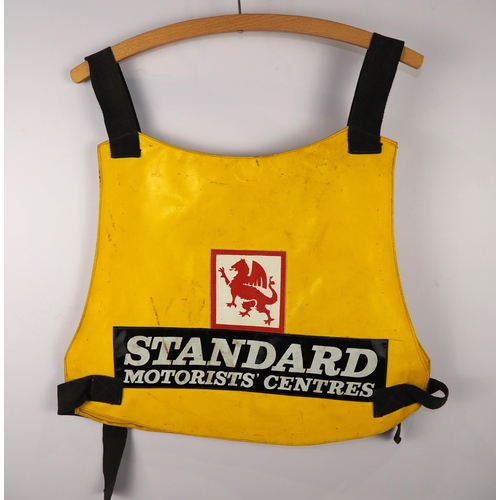 340 - A Gold Helmet competition 1977 speedway race vest labelled Phil Crump