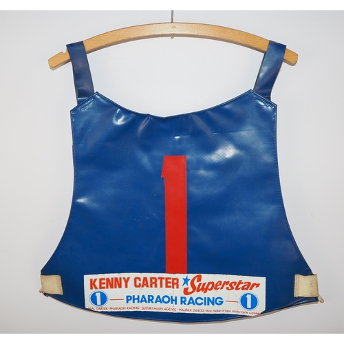 341 - A 4 Nations 'Fours' 1979 speedway race vest labelled Kenny Carter