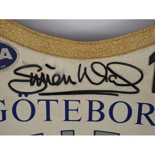 342 - A Gothenburg Open 1988 speedway race vest signed Simon Wigg