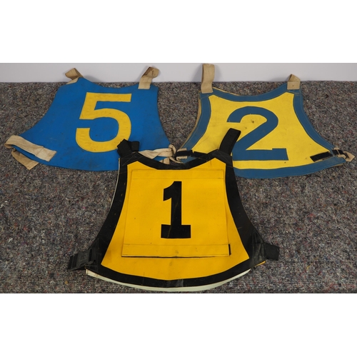 345 - 3 Speedway race vests - The Newtongrange Saints and 2 others