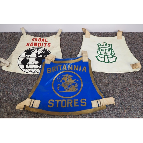 356 - 3 Speedway race vests - Skoal Bandits, Mildenhall 