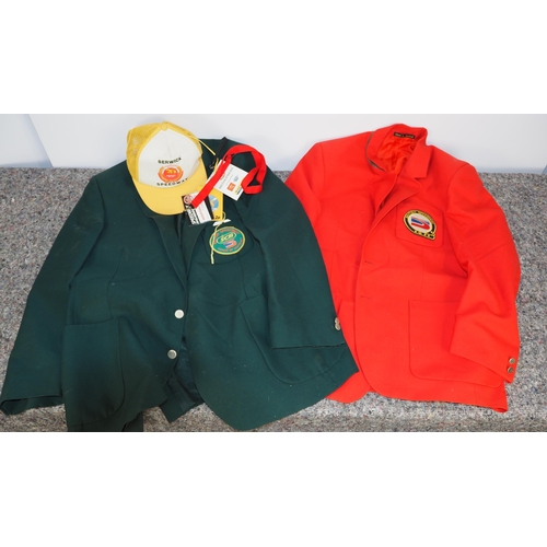 407 - 2 British speedway blazers, lanyard and cap