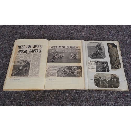 605 - 2 Albums of early speedway press cuttings