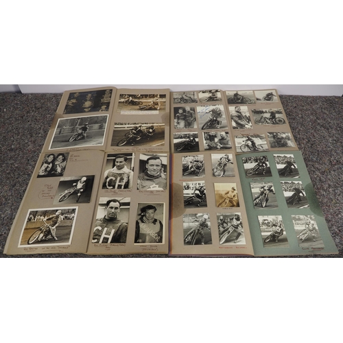 610 - 4 Photo albums of press cuttings and photographs of speedway riders and teams, some signed