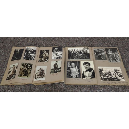 613 - 2 Photo albums of 1930s to 1980s speedway riders and team, some signed