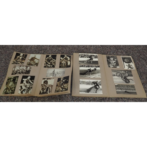 613 - 2 Photo albums of 1930s to 1980s speedway riders and team, some signed