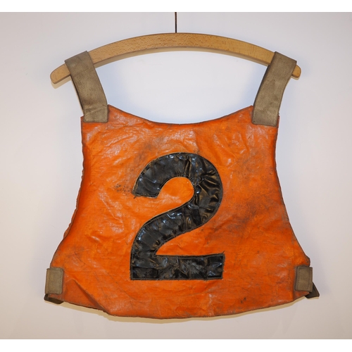 264 - A New Cross speedway race vest believed to have been worn by Squire 'Split' Waterman