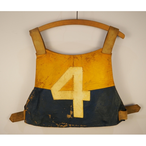 265 - An Edinburgh Monarchs speedway race vest 1950 believed to have been worn by Eddie Lack