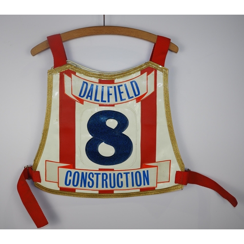 285 - A Glasgow Tigers speedway race vest believed to have been worn by Martin McKinna in 1991