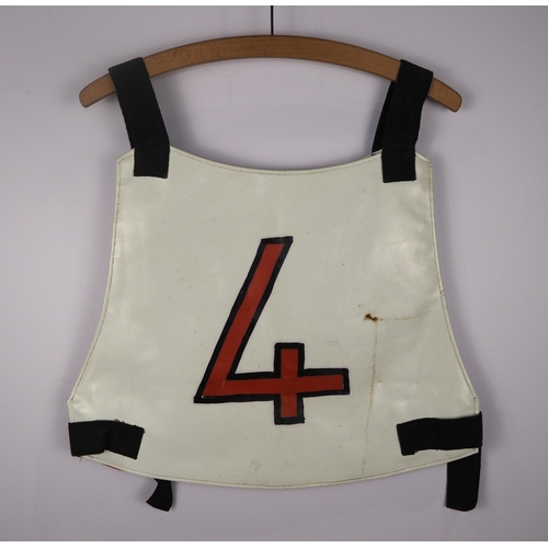 286 - A Weymouth Wildcats speedway race vest believed to have been worn by Bob Coles in 1979