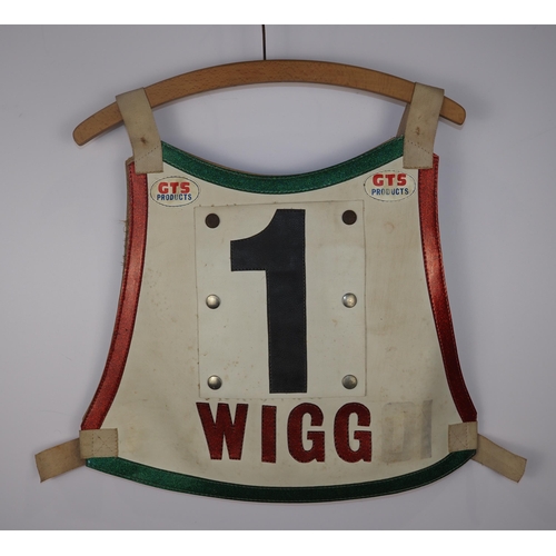 287 - A Cradley Heath speedway race vest signed by Simon Wigg 1983