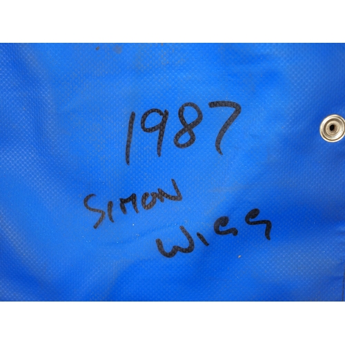 288 - Hackney Kestrels speedway race vest labelled Simon Wigg 1987