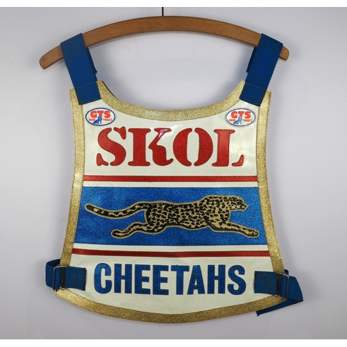 290 - An Oxford Cheetahs speedway race vest worn by Hans Nielsen