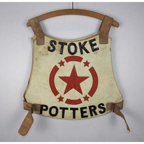 293 - A Stoke Potters speedway race vest believed to have been worn by Les Collins in 1976