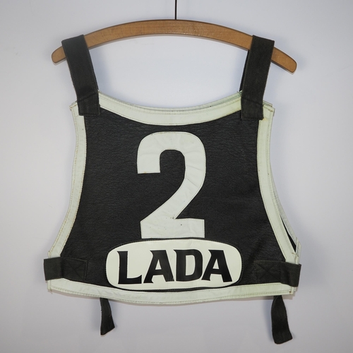 299 - A Newcastle Diamonds speedway race vest believed to have been worn by Kym Mauger in 1981