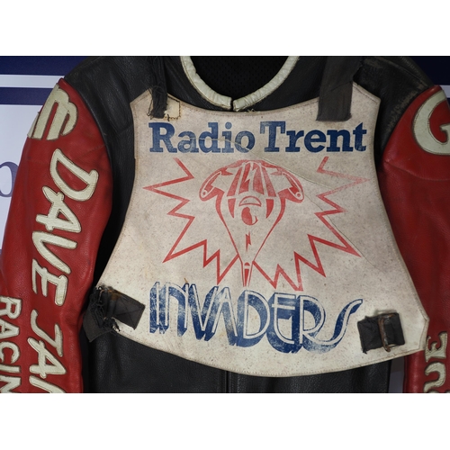 365 - Speedway race leathers with Long Eaton Invaders race vest