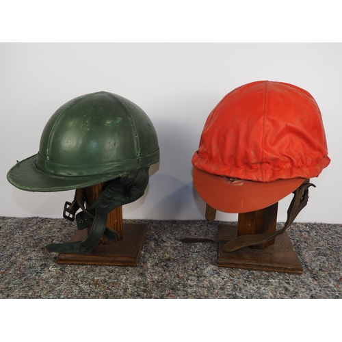 398 - 2 Vintage speedway helmets to include the Carburton